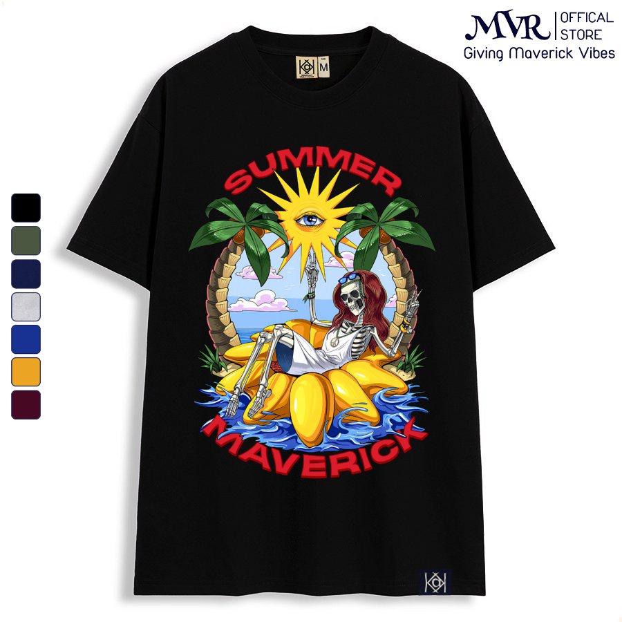 Áo Thun Đi Biển mùa hè Phông Unisex Nam Nữ Maverick Phong Cách Hippie Boho Bohemian Local Brand MVR LL8001