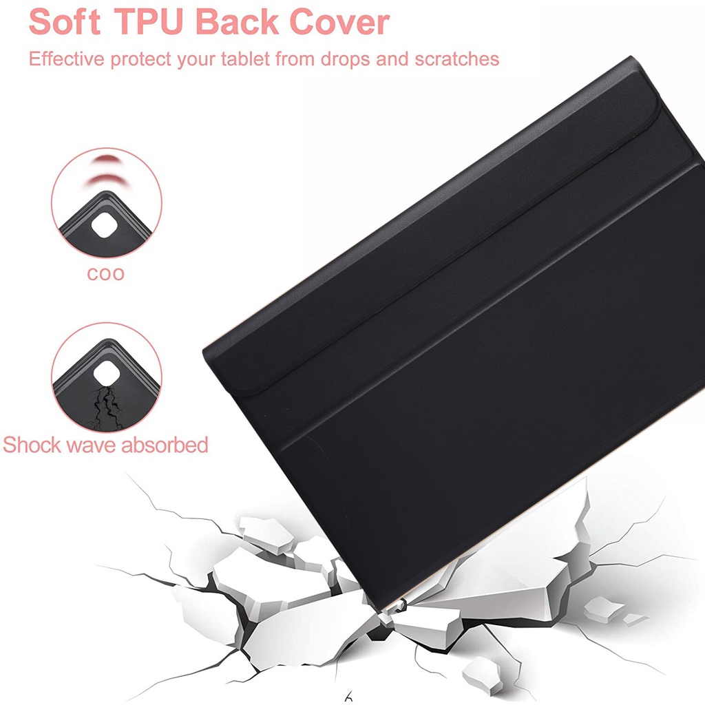 Bao Da Máy Tính Bảng Có Bàn Phím Tự Động Tắt / Mở Cho Samsung Tab A8 10.5 2022 Galaxy Tab S9 / S8 / S7 11 inch / S6 Lite