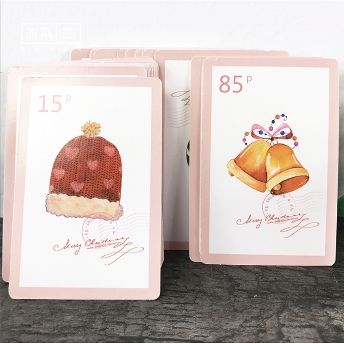 Set 27 tấm LOMO CARD xinh xắn họa tiết giáng sinh thẻ nhỏ Merry Christmas trang trí noel