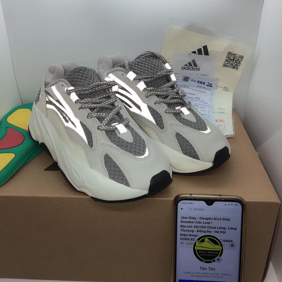 [ FREE SHIP ] Giày thể thao nam,nữ yz 700 trắng phản quang êm chân thoáng khí YZ700 | BigBuy360 - bigbuy360.vn