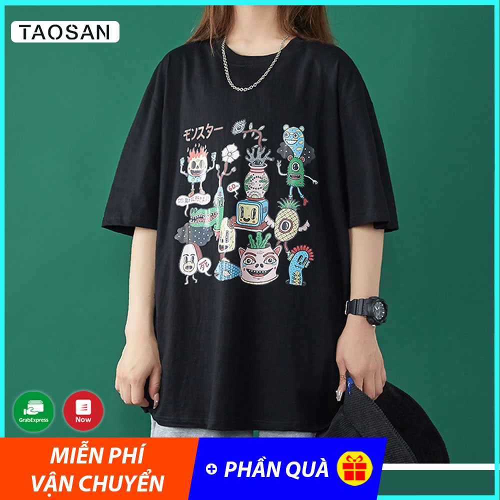 [QUÀ TẶNG LÀ 1C KHÂUTRANG] Áo phông tay lỡ nữ nam form rộng hình alien chất thun mềm mịn Taosan | BigBuy360 - bigbuy360.vn