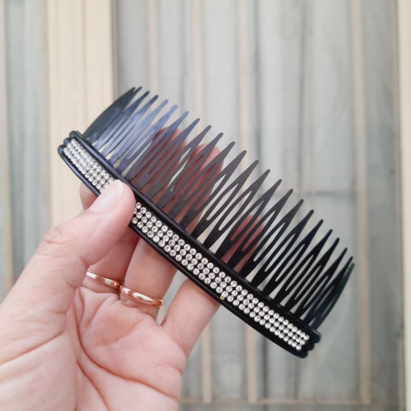 Lược cài tóc đính soàn 3 hàng (Ảnh thật)