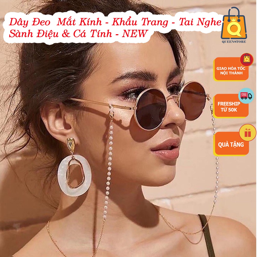 Mới - Dây Đeo Mắt Kính Khẩu Trang Tai Nghe Sành Điệu Cá Tính Phong cách Hàn Quốc Siêu Xinh nhiều mẫu mới nhất - QUEENS