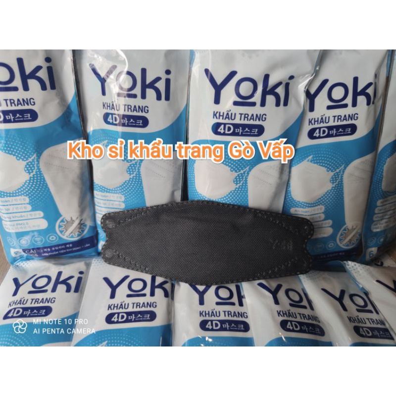 Khẩu trang 4D Yoki kháng khuẩn 1 bịch/6 cái trắng | BigBuy360 - bigbuy360.vn