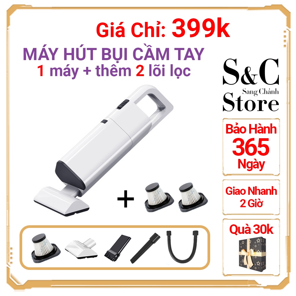 Máy Hút Bụi Cầm Tay Không Dây AIKESI bụi lông tóc vụn bánh rác dùng cho Giường Nệm sàn nhà bàn phím S&C Sang Chảnh Store