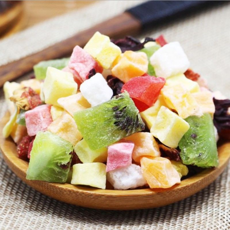 TÚI 1KG VỤN TRÁI CÂY SẤY LẠNH- TRÀ TRÁI CÂY💯 ẢNH THẬT