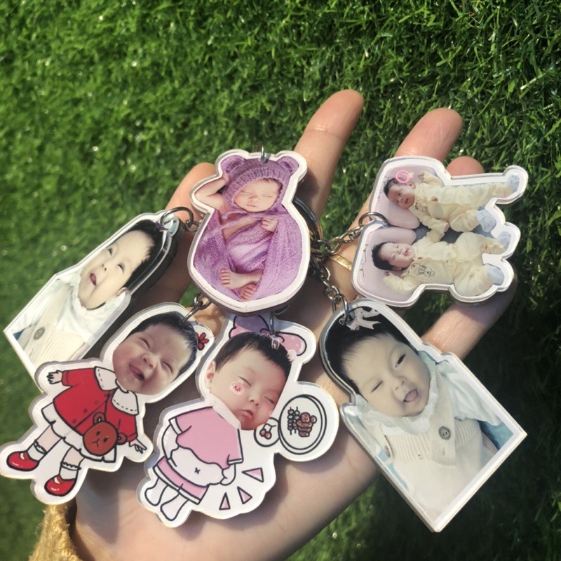Móc khoá cắt ghép mặt chibi