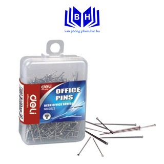 Ghim cài nhọn deli e0023 dùng để cố định giấy tờ phù hợp với văn phòng học sinh sinh viên