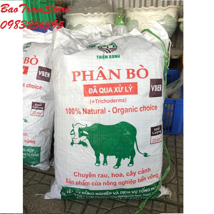 (Cực Rẻ) Phân bò sạch đã qua xử lý túi 20 dm3 - 20 lít -thietbinhavuon- phanbonhoalan.