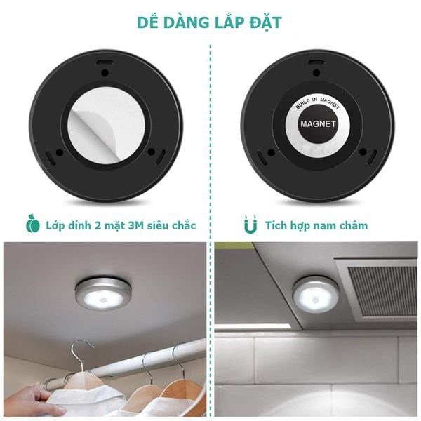 Đèn Led Cảm Biến Ban Đêm Cao Cấp, Cảm ứng Chuyển động, Không Cần Bật Tắt, Đến Gần Tự Sáng, Đi Ra Xa Tự Tắt