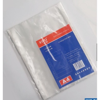 [ GIÁ SỐC ] Xấp 100 cái Bìa 11 lỗ nilon A4 - File lá trong 11 lỗ