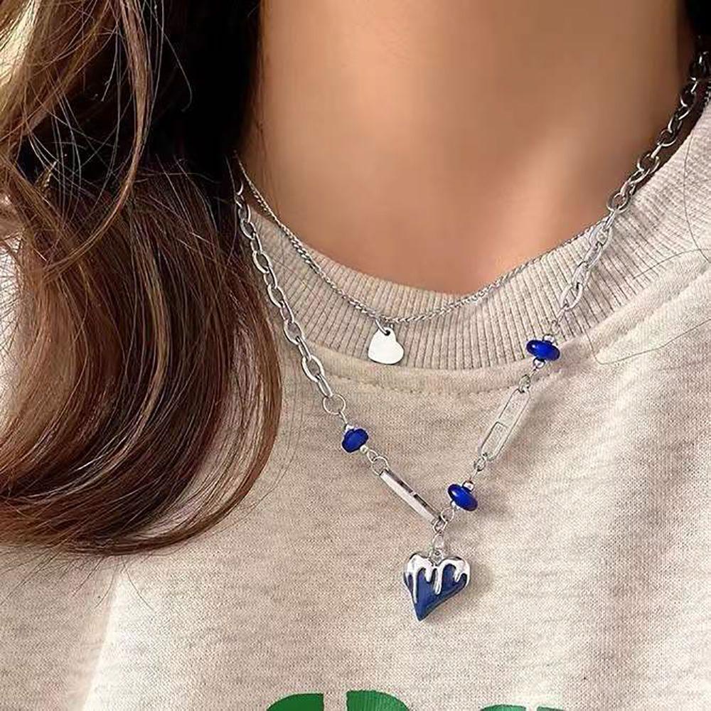 AROMA Vòng cổ Mặt Trái Tim Phong Cách Hip Hop Thời Trang Cho Nữ