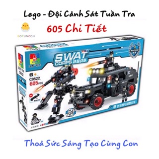 [NEW 2020] Lego Cảnh Sát Đặc Nhiệm C0522 Tuần Tra Cỗ Máy Chiến Tranh 2 Trong 1