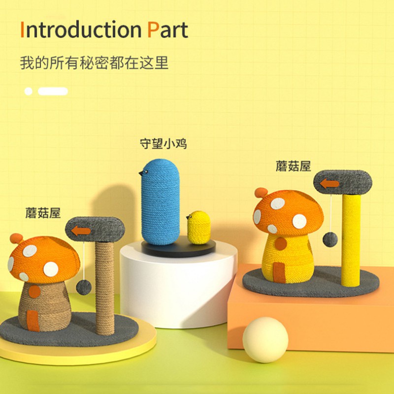 Đồ Chơi Cào Móng Hình Ngôi Nhà/Cây Nấm/Gà Cho Mèo Cưng
