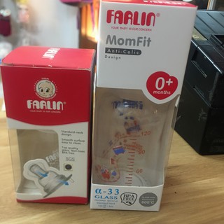 Bình sữa thủy tinh farlin 120ml - 240ml