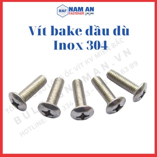 50 con vít đầu dù inox 304 m6, vít bake đầu dù inox 304 m6x15, m6x20, vít bulong chỏm cầu