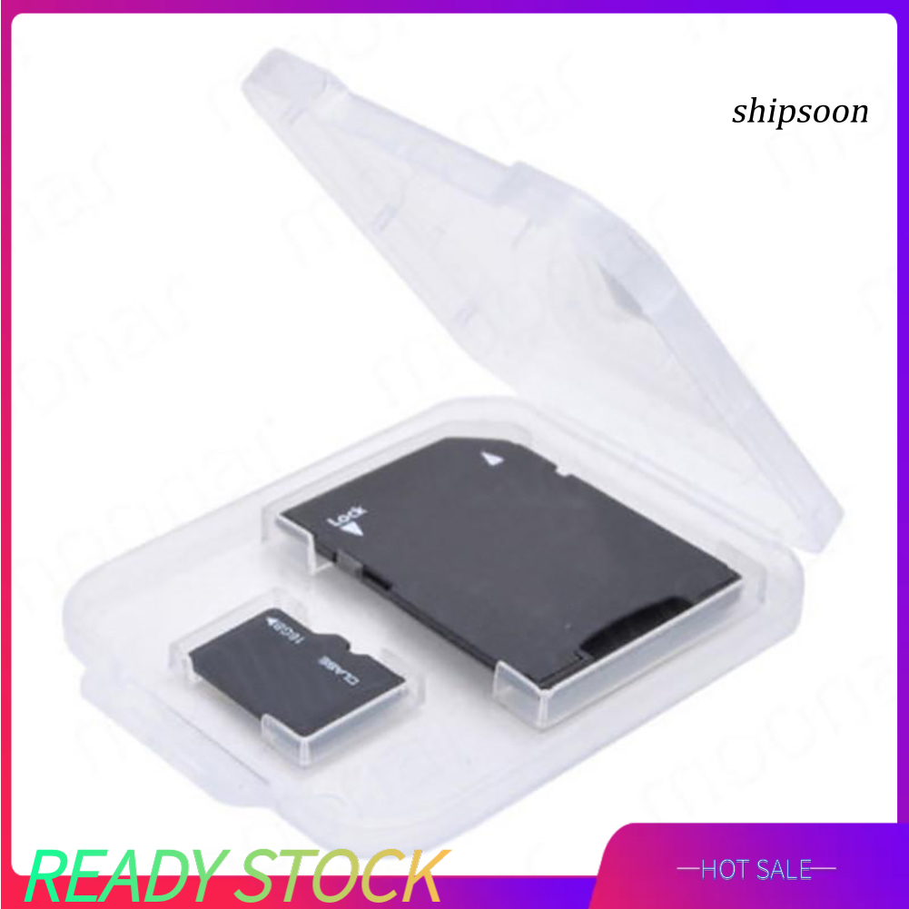 Set 5 Hộp Nhựa Trong Suốt Đựng Thẻ Nhớ Sd Tf