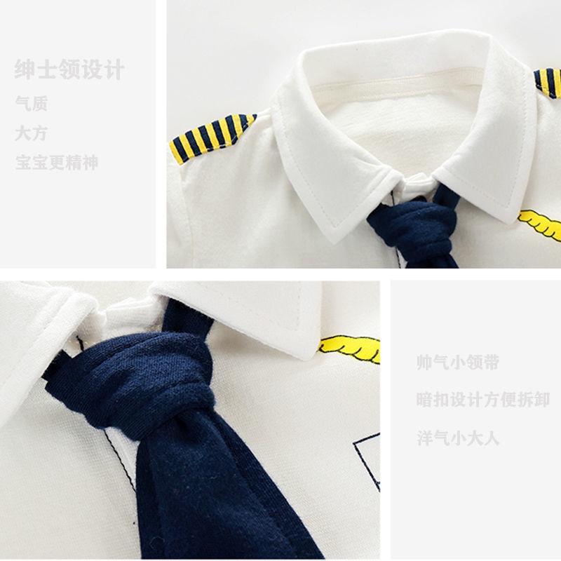 Bộ Áo Liền Quần Tay Ngắn Chất Liệu Cotton Mỏng Thời Trang Mùa Hè Cho Bé Trai