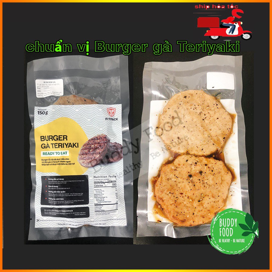 Burger Gà Teriyaki Dinh Dưỡng TIện Lợi Gói 150gram