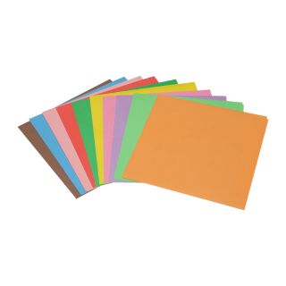 Giấy thủ công cắt dán 12 màu - MS3363