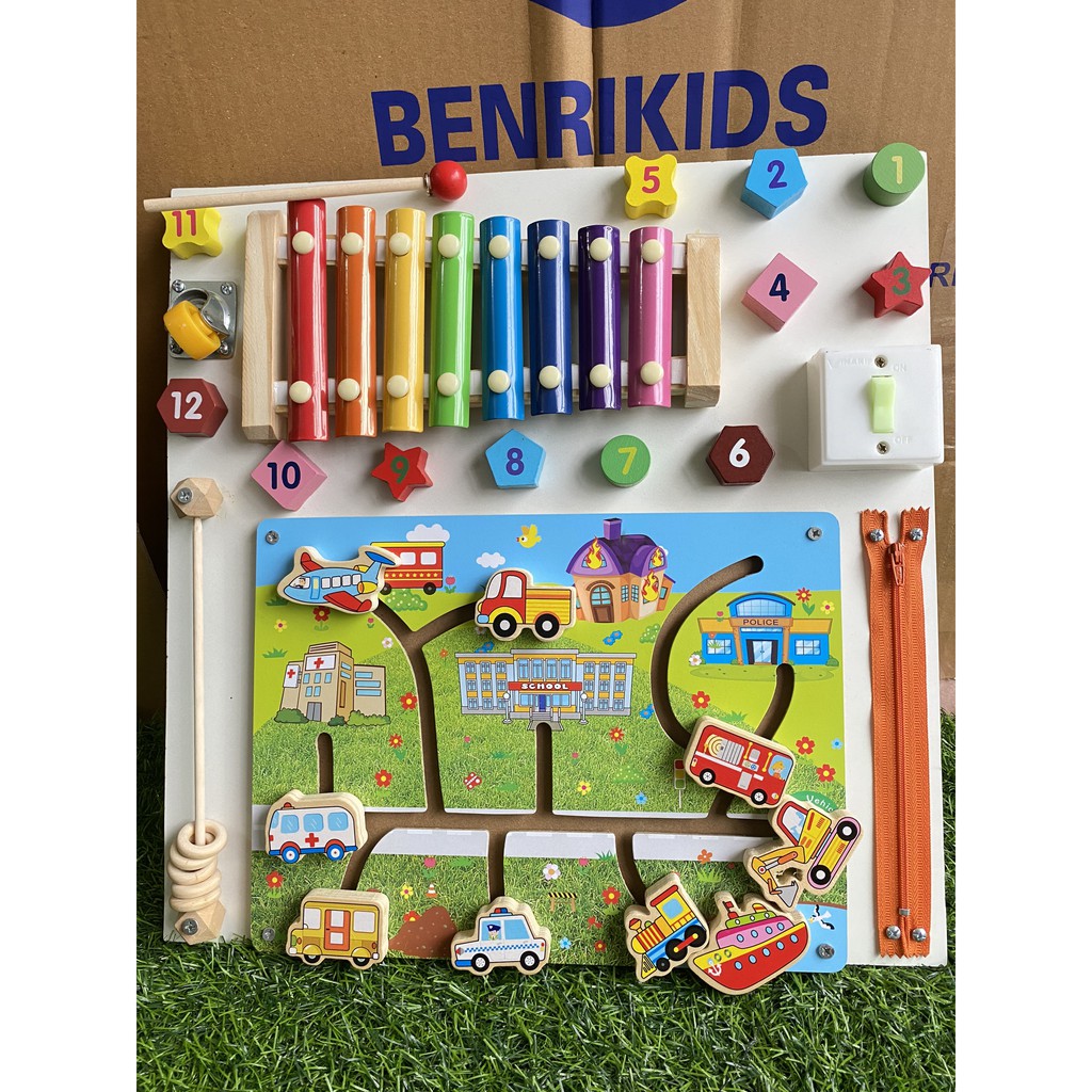 Đồ Chơi Phát Triển Kĩ Năng Cơ Bản Bảng Bận Rộn Busy Board BR05 Benrikids