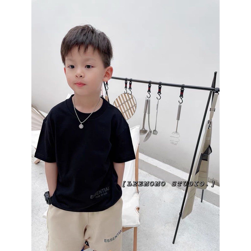 Áo thun tay lỡ unisex Essentials phản quang cho bé ,Samyy_vn