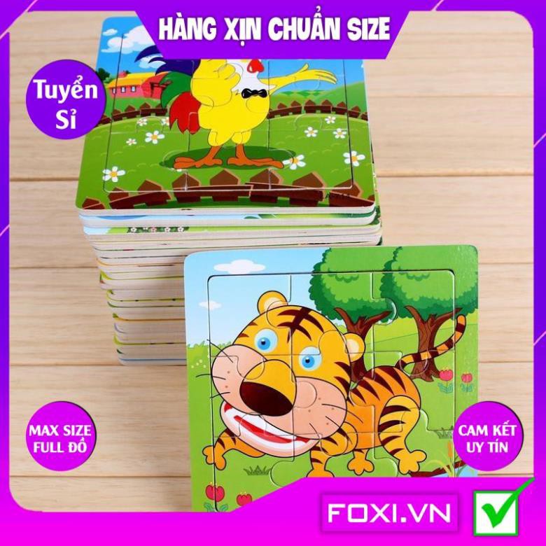 Tranh ghép hình puzzle Foxi-Đồ chơi bằng gỗ-giáo dục cho bé trò chơi trí tuệ đa dạng các mẫu-Giúp bé phát triển tư duy