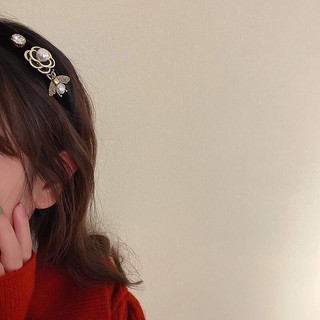🐝Bờm tóc nhung đen đính hạt sang trọng