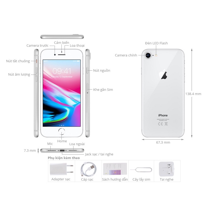 Điện thoại I.P 8 plus 64gb bypaas nghe gọi chơi game giá rẻ | BigBuy360 - bigbuy360.vn