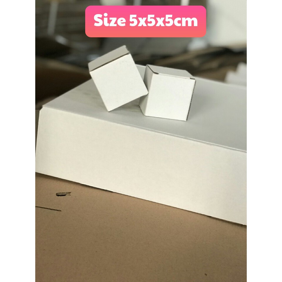 50 hộp carton size 5x5x5cm đựng trang sức, mỹ phẩm