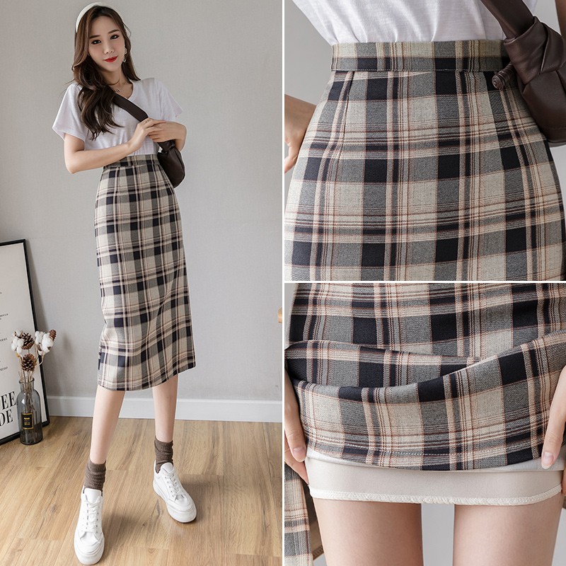 Chân Váy Chữ A Họa Tiết Ca Rô Thời Trang Dành Cho Nữ | BigBuy360 - bigbuy360.vn