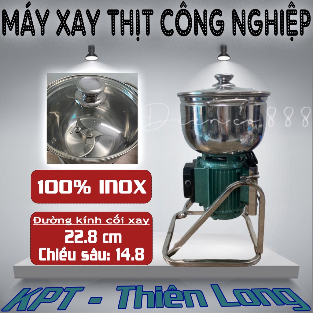 Máy xay thịt công nghiệp công suất lớn KPT 1000W xay thịt làm giò chả và xay hành tỏi củ riềng gừng sả