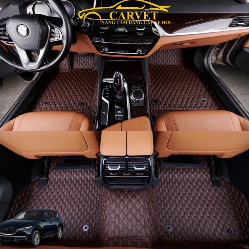 Thảm Lót Sàn Ô Tô 6D dành cho CX5 2018 - 2019 Kèm Thảm Rối Chống Bẩn Cao Cấp