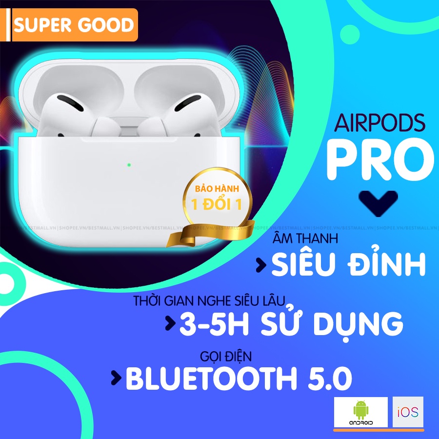 Tai Nghe Bluetooth Iphone Không Dây 5.0 Airpods 2 Pro Full Chức Năng Như Real - Gaming và Âm Thanh True Wireless