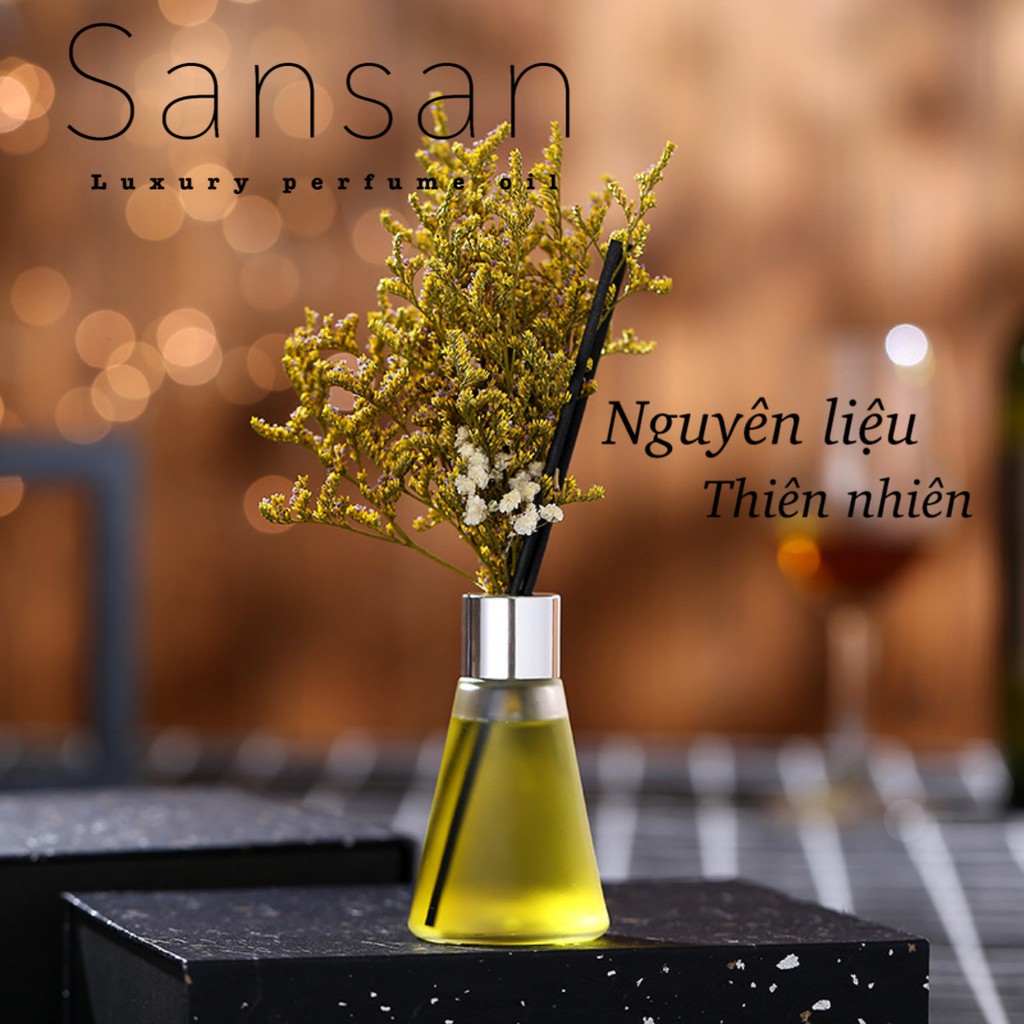 Tinh Dầu Thơm Phòng Sansan,Tinh Dầu Khuếch Tán, Bình Bông Đủ Màu (50ML)