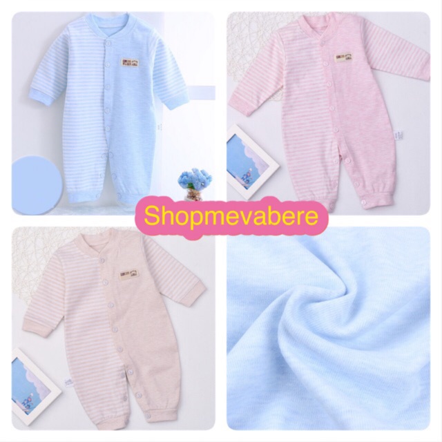 [CHỌN MÀU] Body liền thân dài tay cotton cho bé sơ sinh, hàng đẹp xuất Hàn