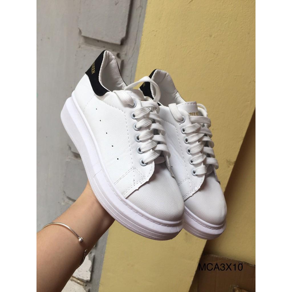 Giày Thể Thao Sneaker Nữ Gót Đen Lót Đế Thoáng Khí(Fulbox)