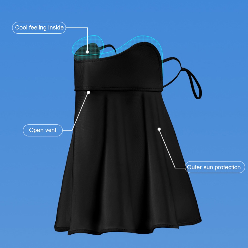 Mặt trời bảo vệ thoáng khí băng lụa làm mát Mặt bìa earloop cổ gaiter khăn okase