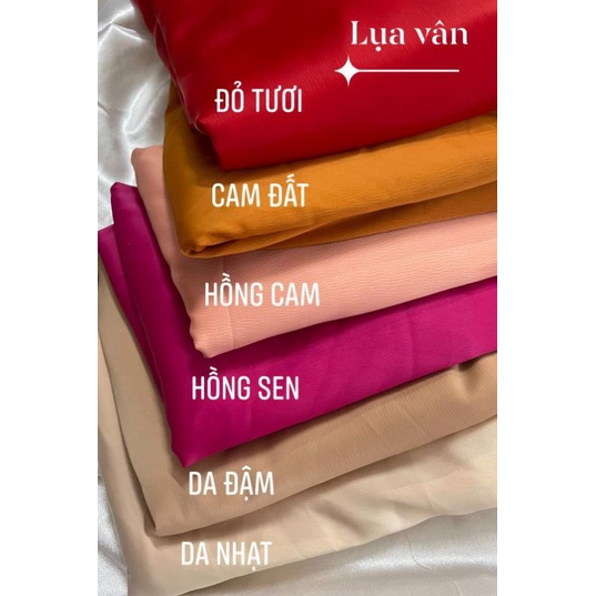 lụa vân sóng loại. màu đỏ tươi. Hồng Cam