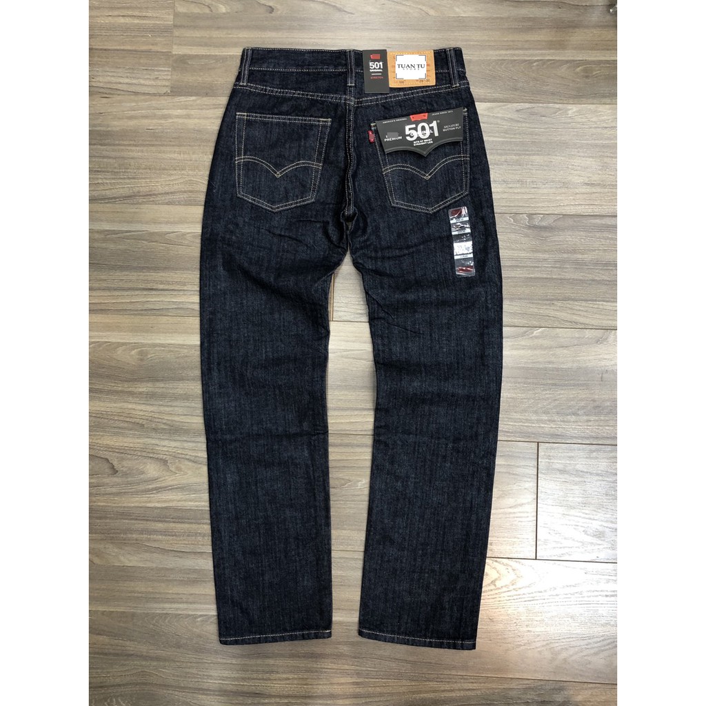 Quần Jean nam LV 501 ống suông S13 (Chất vải không co dãn,ống quần 20cm,made in cambodia) | BigBuy360 - bigbuy360.vn