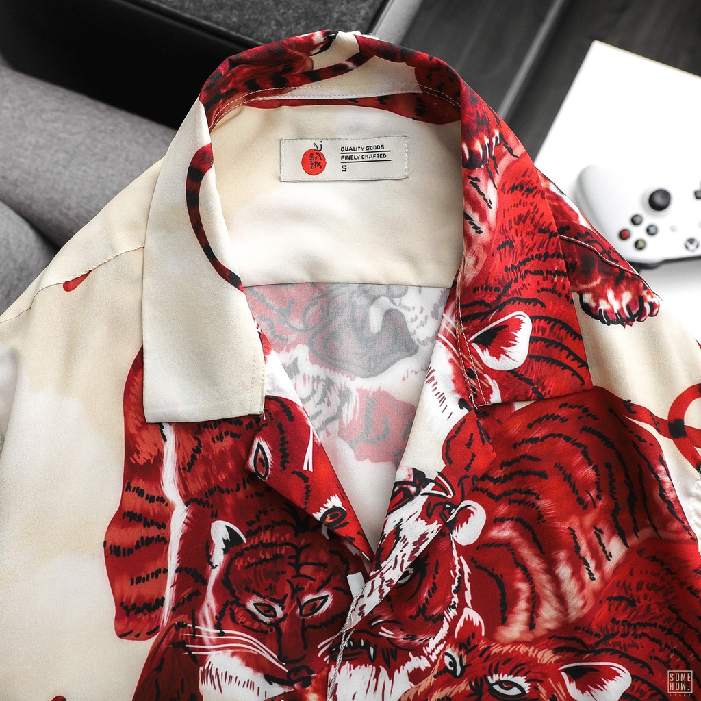 Áo Sơ Mi Nam Numbi Ngắn Tay Họa Tiết 01, Chất Vải Cotton Linen Dày Dặn, SM005122, SOMEHOW | BigBuy360 - bigbuy360.vn