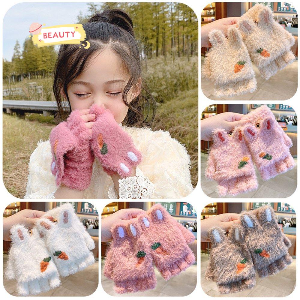 Găng Tay Lông Nhung Mềm Mại Dày Dặn Ấm Áp Dành Cho Bé