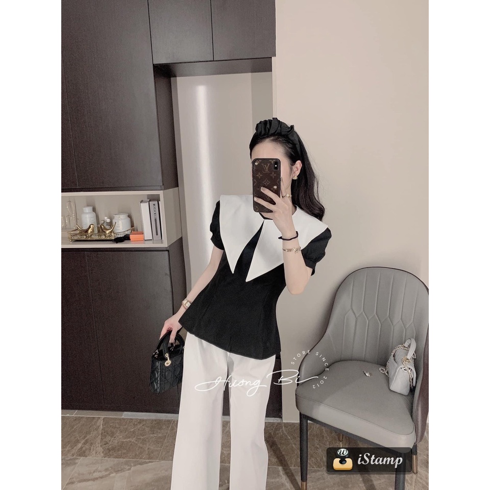 Áo sơ mi nữ tay ngắn, Sơ mi nữ mẫu mới chất tuyết mưa dễ phối đồ mặc cực xinh