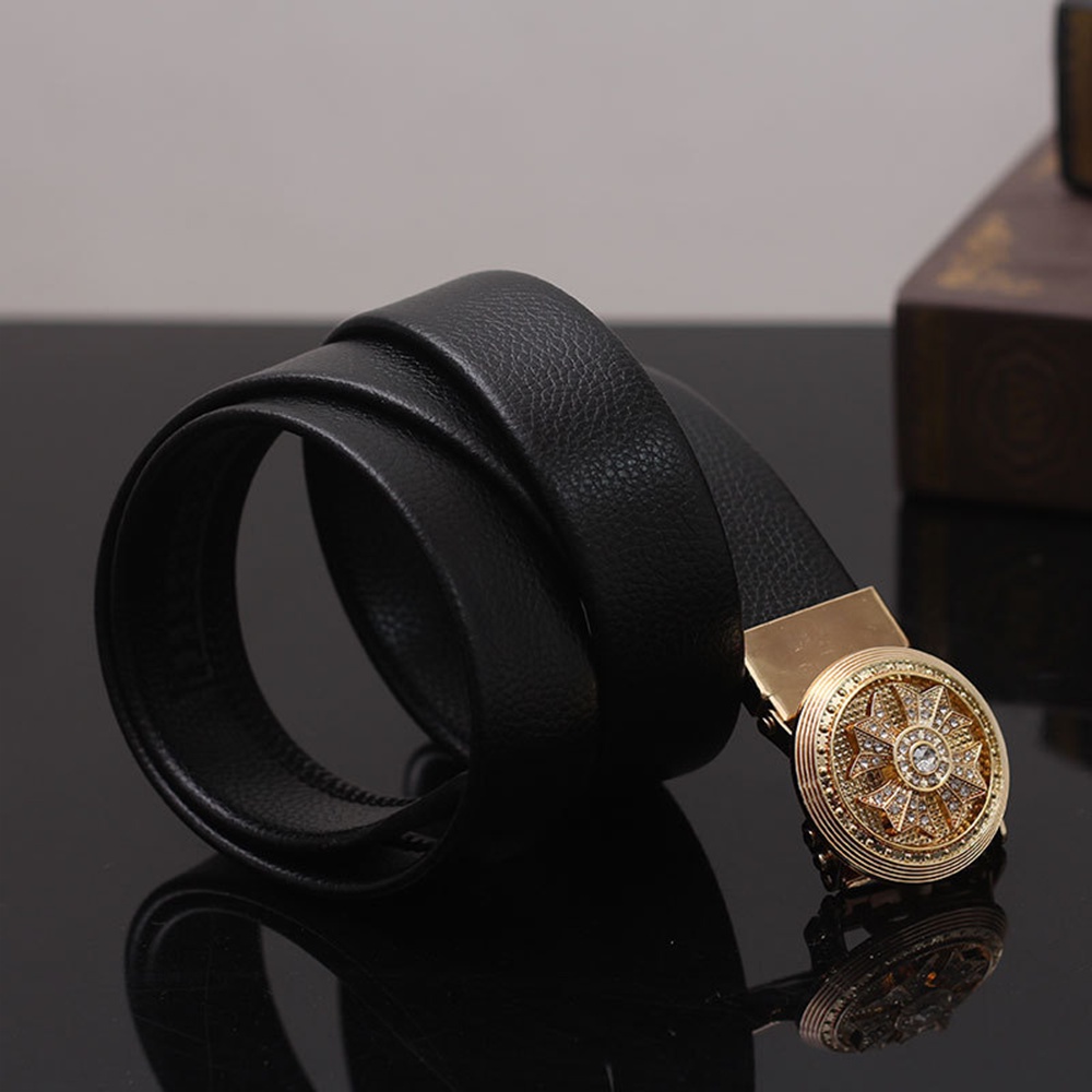 Thắt lưng mặt xoay nam, Thắt lưng nam cao cấp thời trang dây nịt da khóa tự động