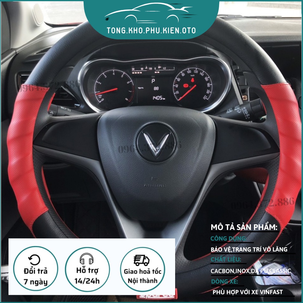 Bọc vô lăng Sparco xe Vinfast Fadil, Lux A2.0, Lux SA2.0, President, VF hàng đẹp