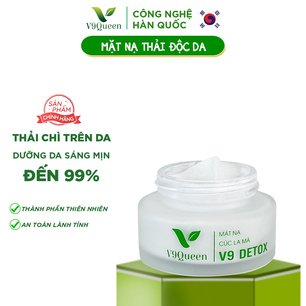 Mặt nạ thải độc, thải chì cho da mặt, mờ thâm nám tàn nhang dưỡng trắng da ngăn ngừa mụn