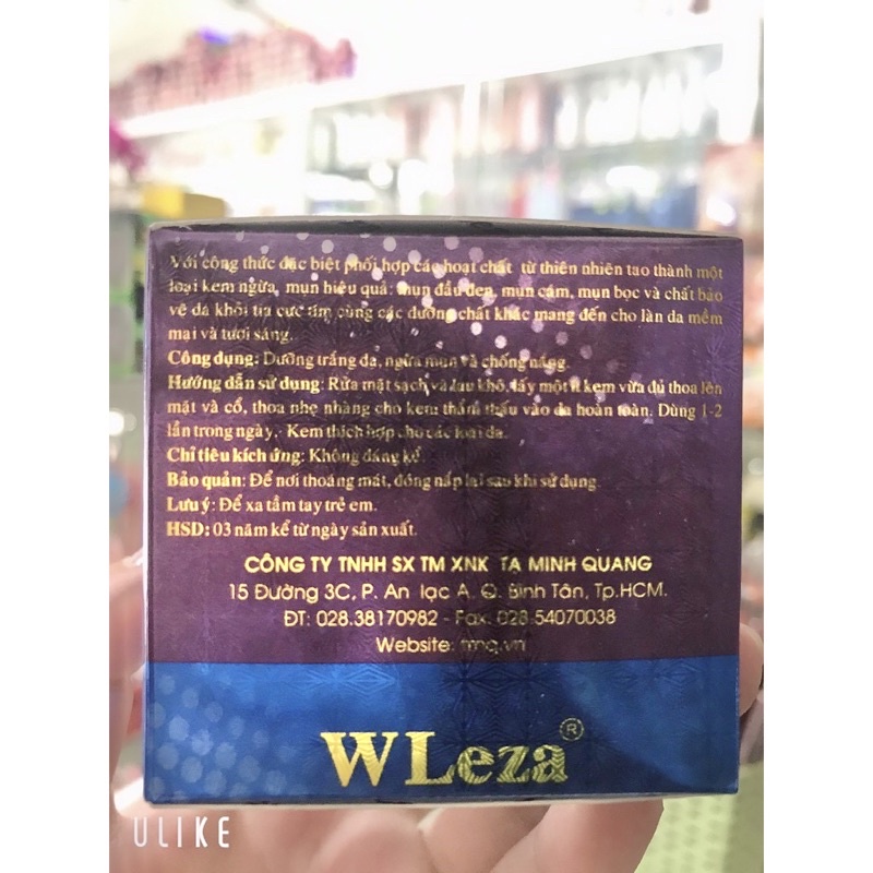 kem WLEZA tím trắng da-chống nắng 15g [ chuẩn hàng cty 100%]