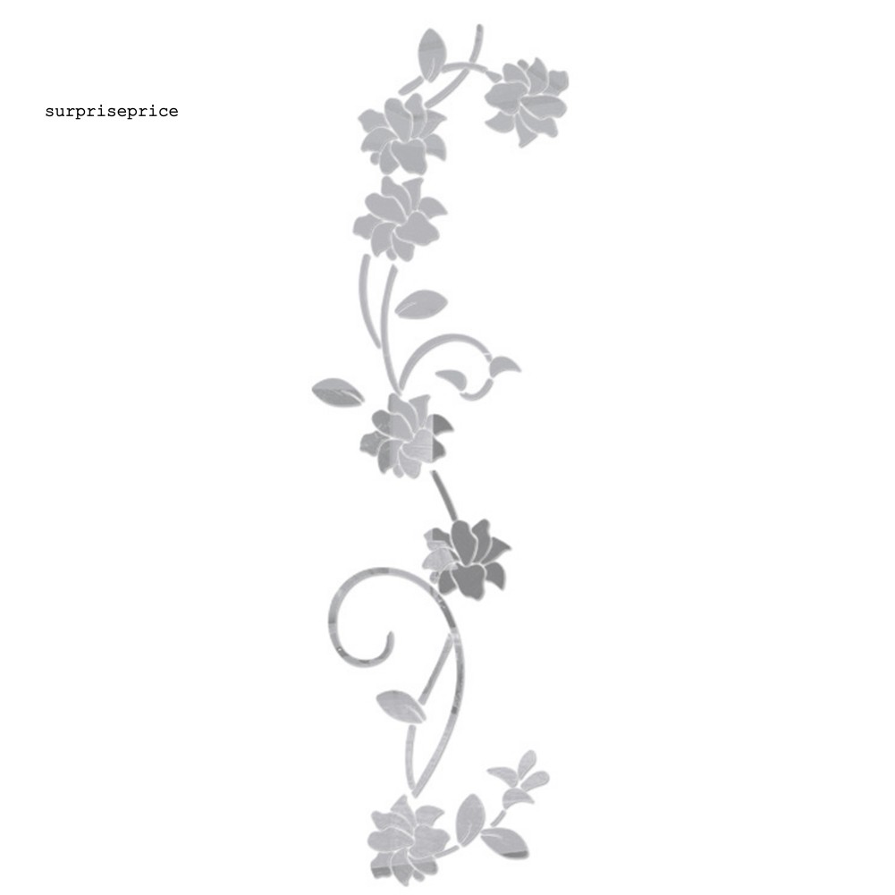 Sticker Dán Tường Diy Hình Dây Leo Hoa 3d Bằng Acrylic Trang Trí Nhà Cửa