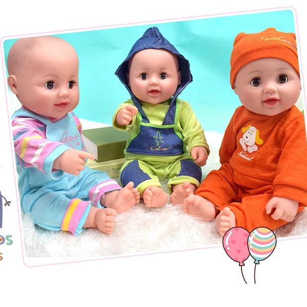 {đủ mẫu} Búp Bê Bé Trai Tái Sinh Nhựa Mềm Nathaniel Cao Cấp 48 cm 19 inch Silicone Reborn Doll