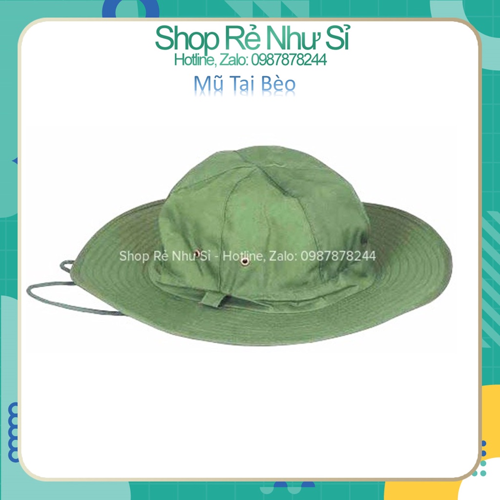 Mũ tai bèo kaki chất đẹp và mũ tai bèo đoàn vải dù